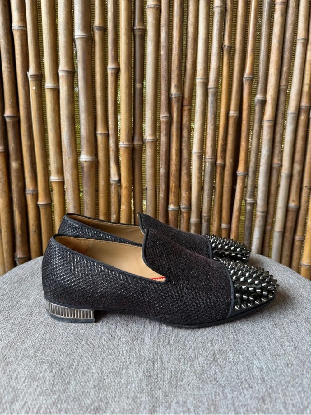 CHRISTIAN LOUBOUTIN men’s spiked loafers